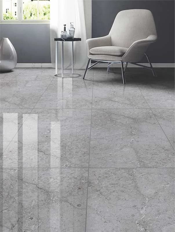 Professional tiling team at work